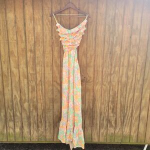 Sabo Skirt NWT Floral Backless Zhara Dress Womens Size L